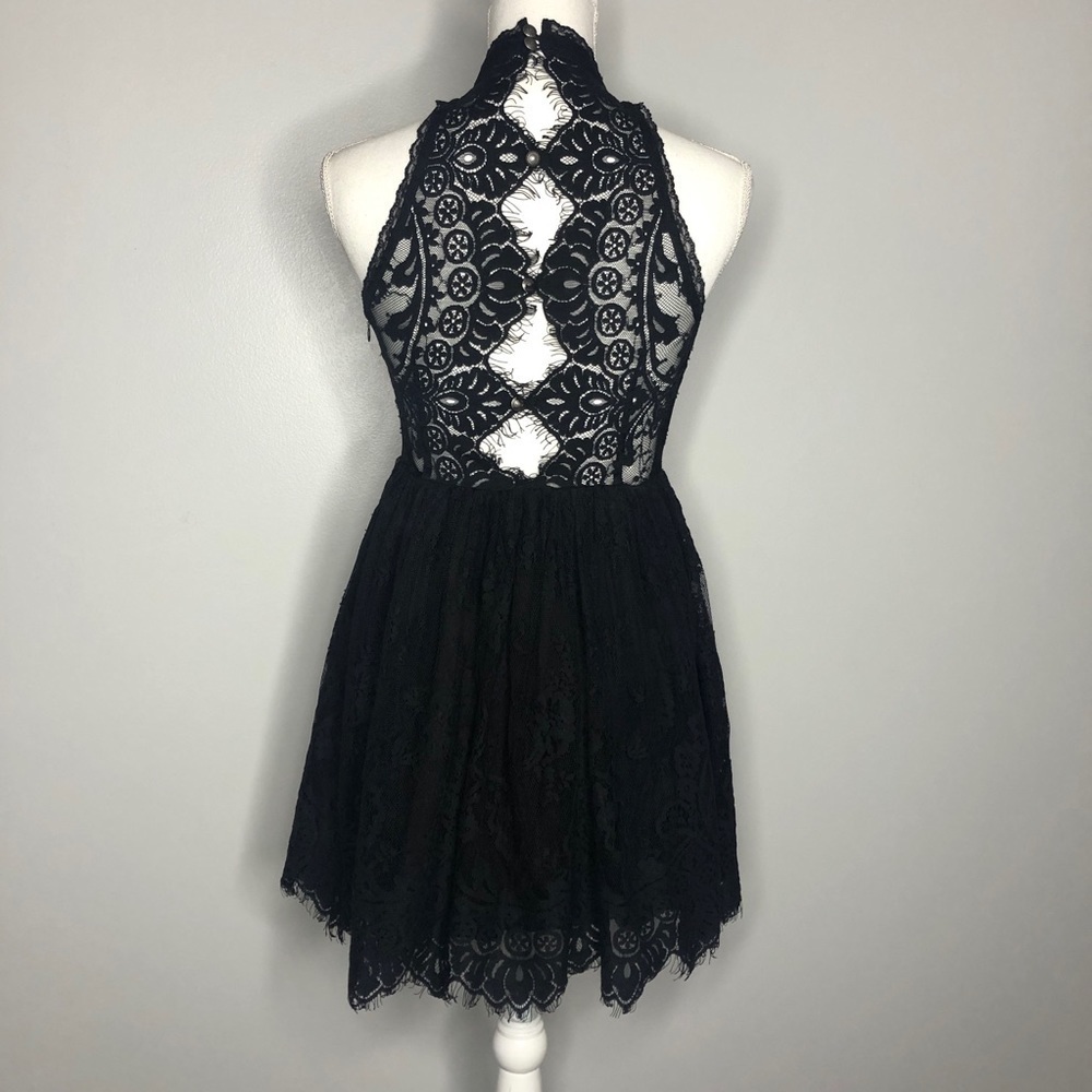 Free People Verushka Black Lace Mini Dress - Picture 6 of 11